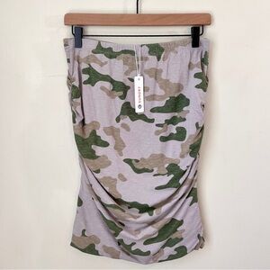 NWT Sundry Ruched Camo Mini Skirt